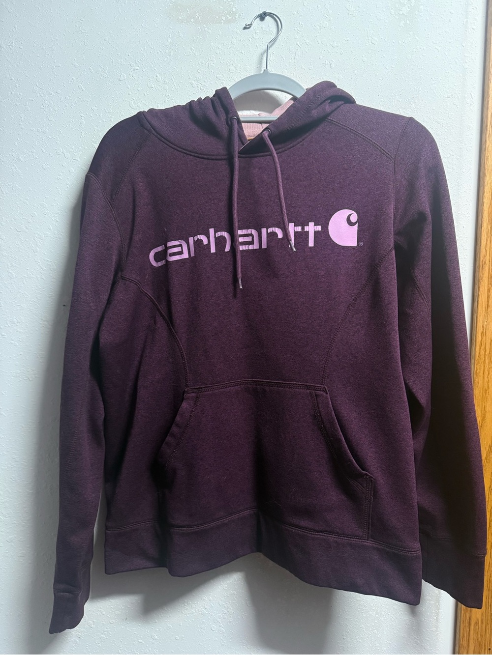 Carhartt Women's Plum Pullover Hoodie with Pink Logo
